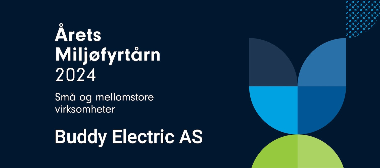 Årets miljøfyrtårn 2024 buddy electric as små og mellomstore virksomheter