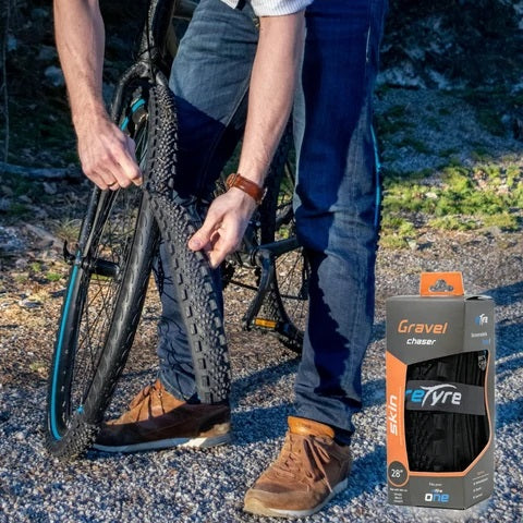 retyre gravel chaser grusdekk elsykkel sykkel glidelås